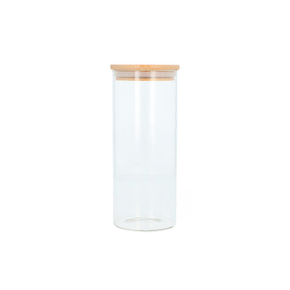 Tubular Jar with Bamboo Lid 1L - Global Fuentes