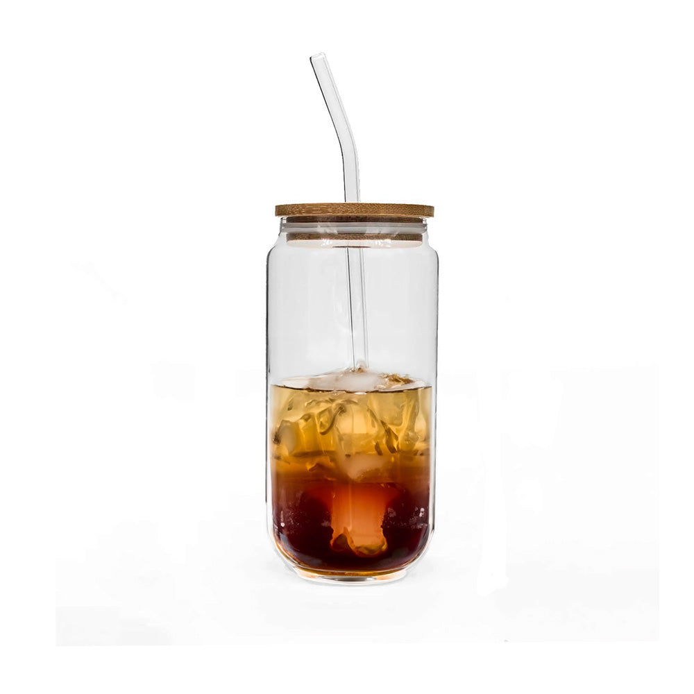 Vaso Tubular con Popote y Tapa Bambu 500ml - Global Fuentes