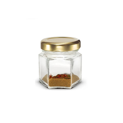 Hexagonal Jar with Lid 45ml - Global Fuentes