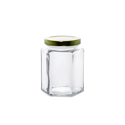 Hexagonal Jar with Lid 245ml - Global Fuentes