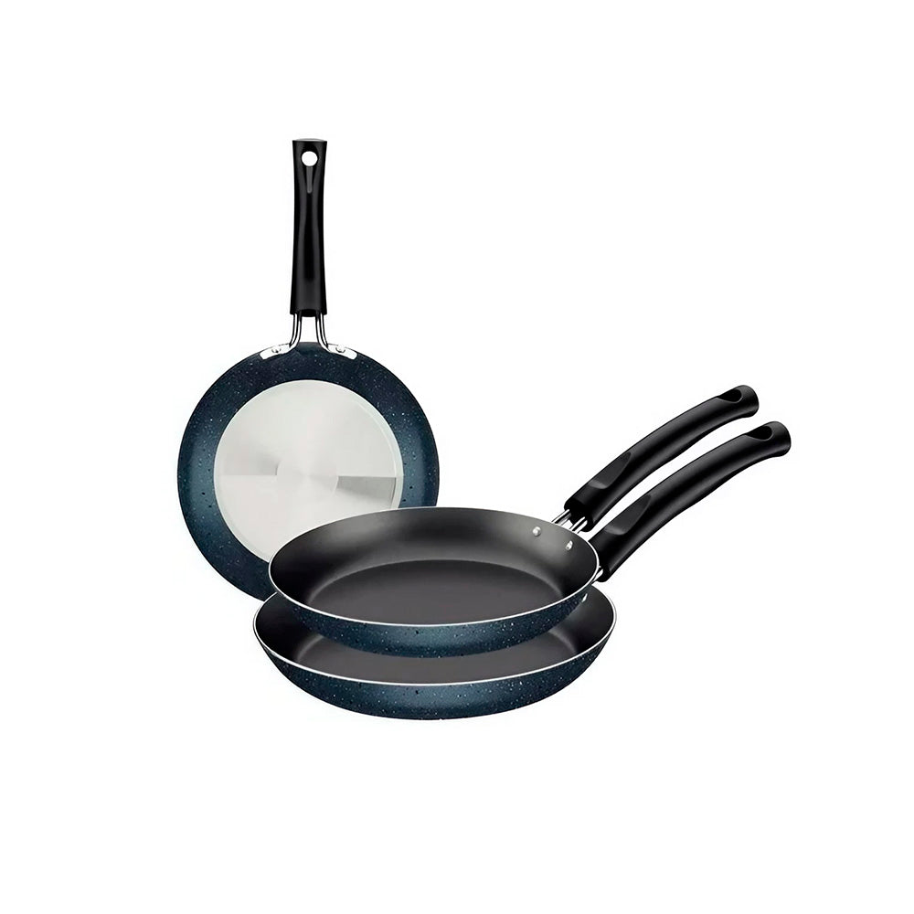 Chelsea Stone Blue Frying Pan Set - 3 pieces - Tramontina