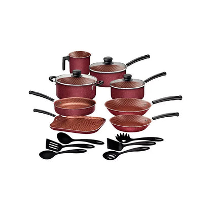 Fortaleza Red Cookware Set - 17 pieces - Tramontina