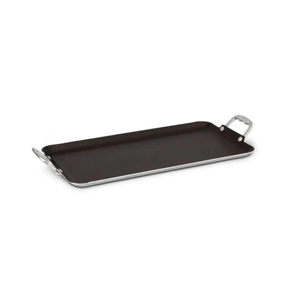 Plancha Recta Doble Quemador 21x40cm - Vasconia