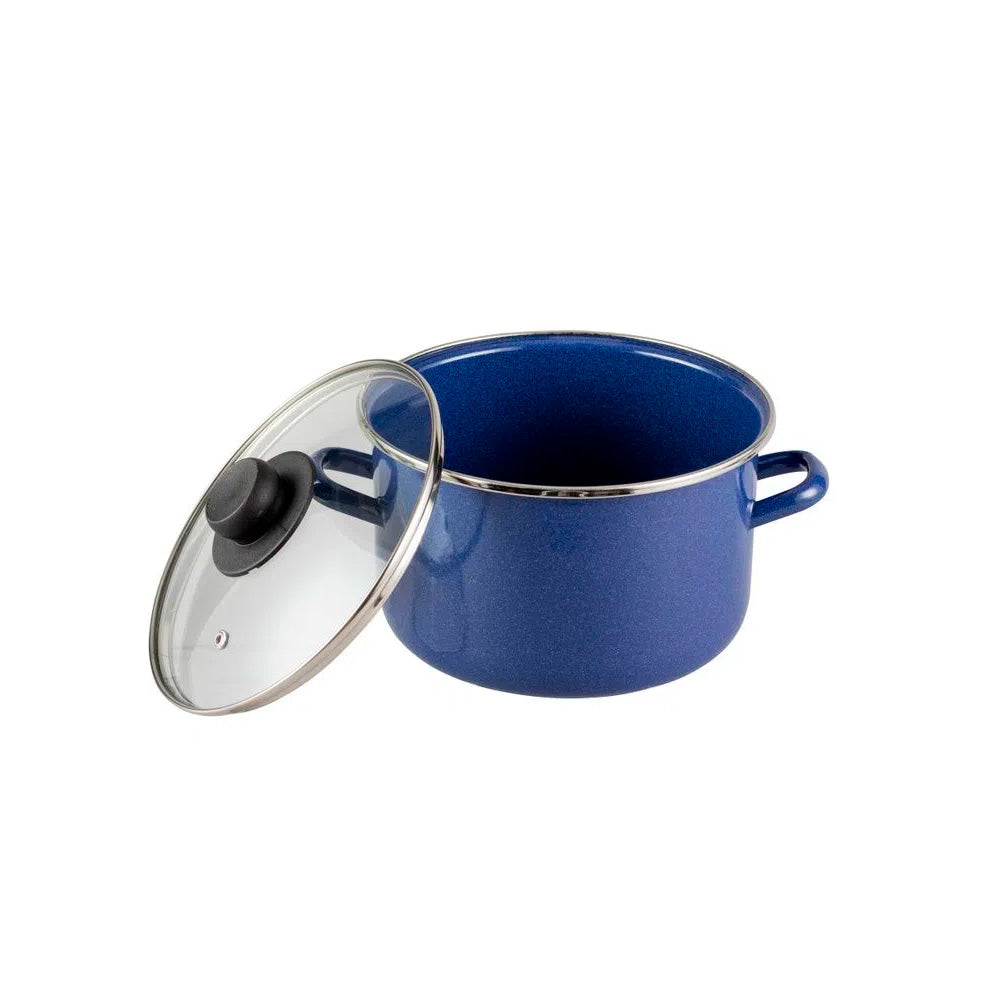 Straight Pot with Lid 16cm Blue - EKCO