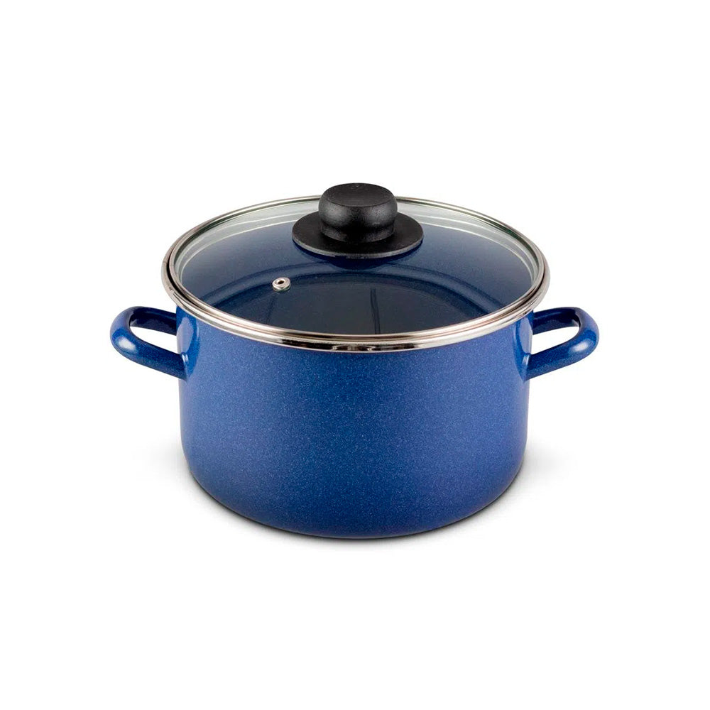 Straight Pot with Lid 20cm Blue - EKCO