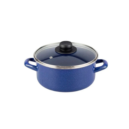 Casserole with Glass Lid 20cm Blue - EKCO