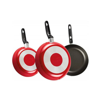 Red Teflon Frying Pan Set - 3 pieces - EKCO 