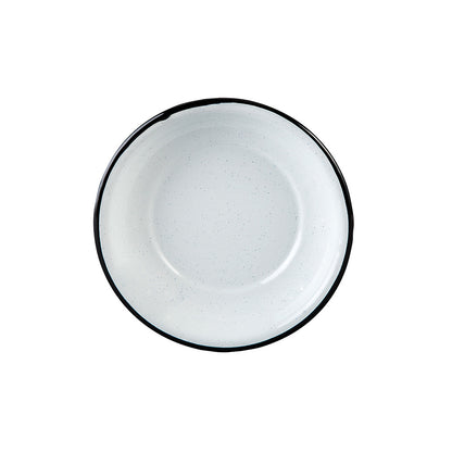Black Filo Dessert Plate 20cm White - CINSA