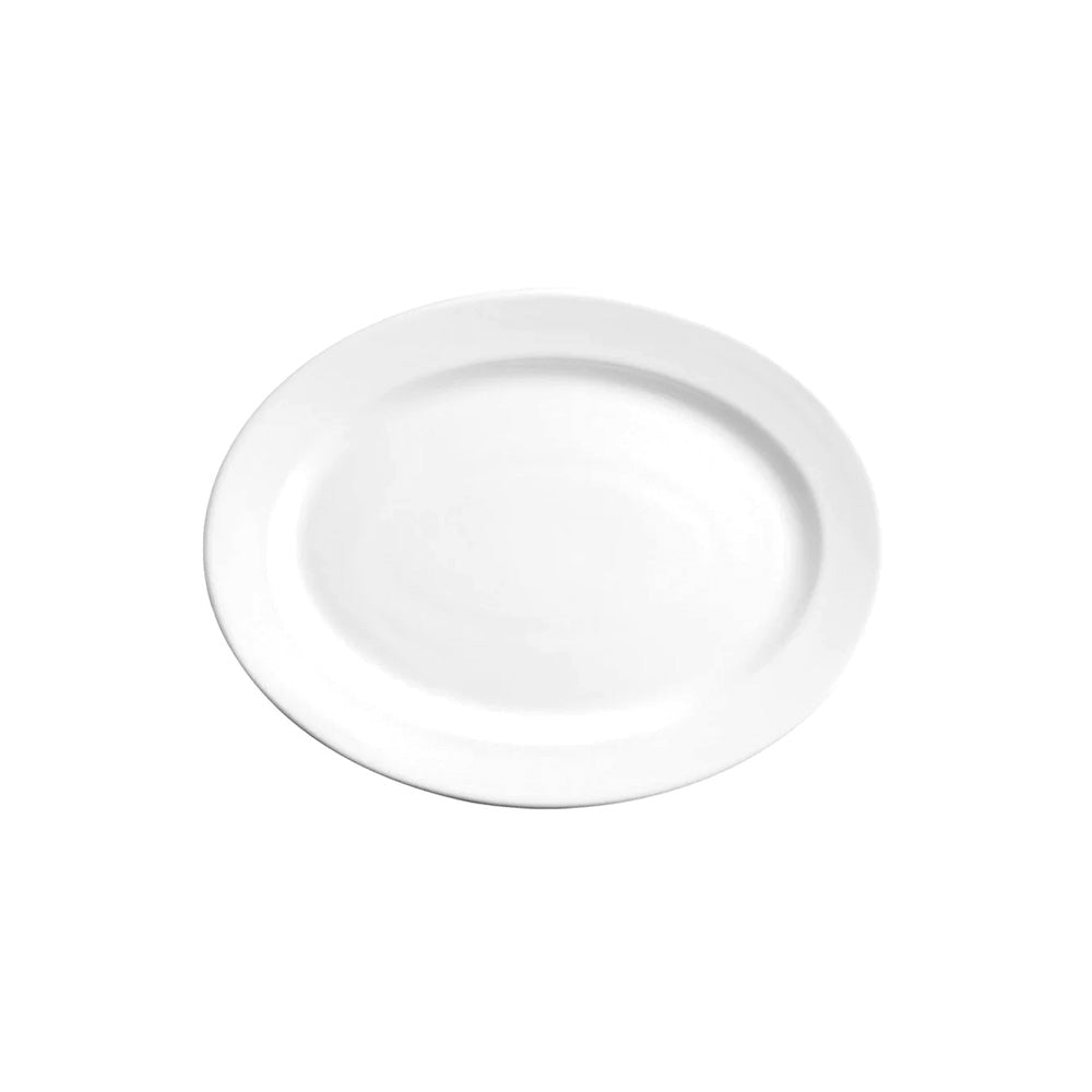 Polar Oval Plate 23cm White - Anfora