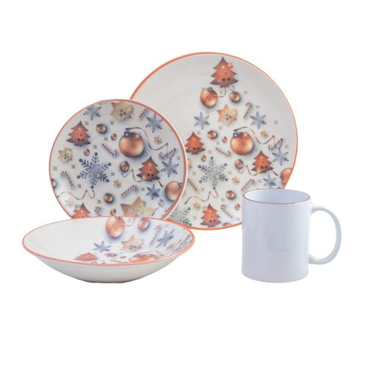 Vajilla Destello Porcelana - 16 piezas - Anfora