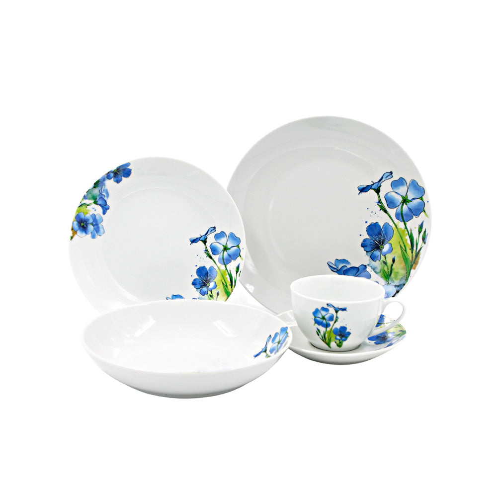 Melinda Porcelain Round Dinnerware - 20 pieces - Anfora