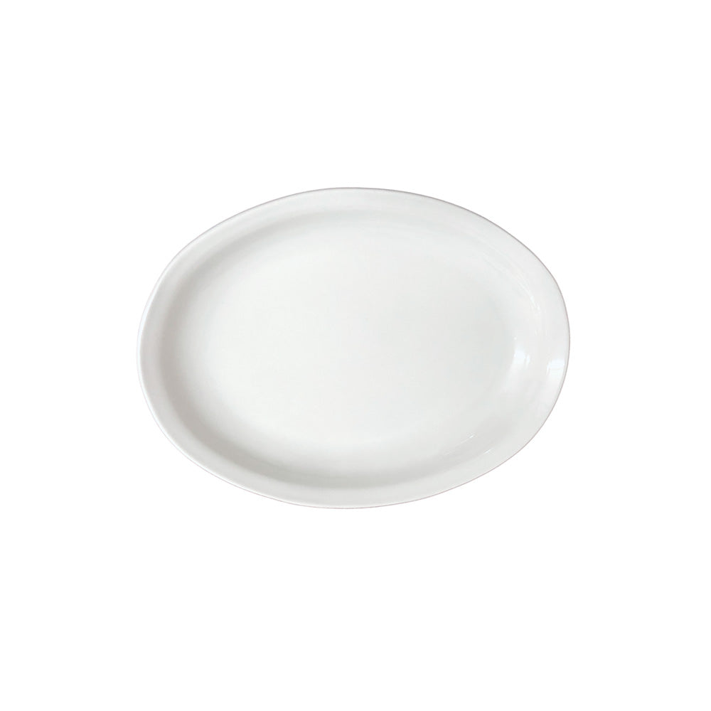 Polar Deep Oval Plate 35cm White - Anfora