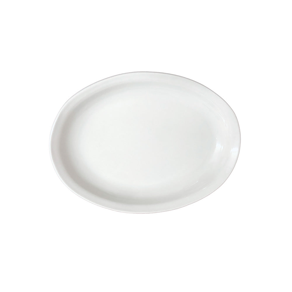 Polar Deep Oval Plate 35cm White - Anfora