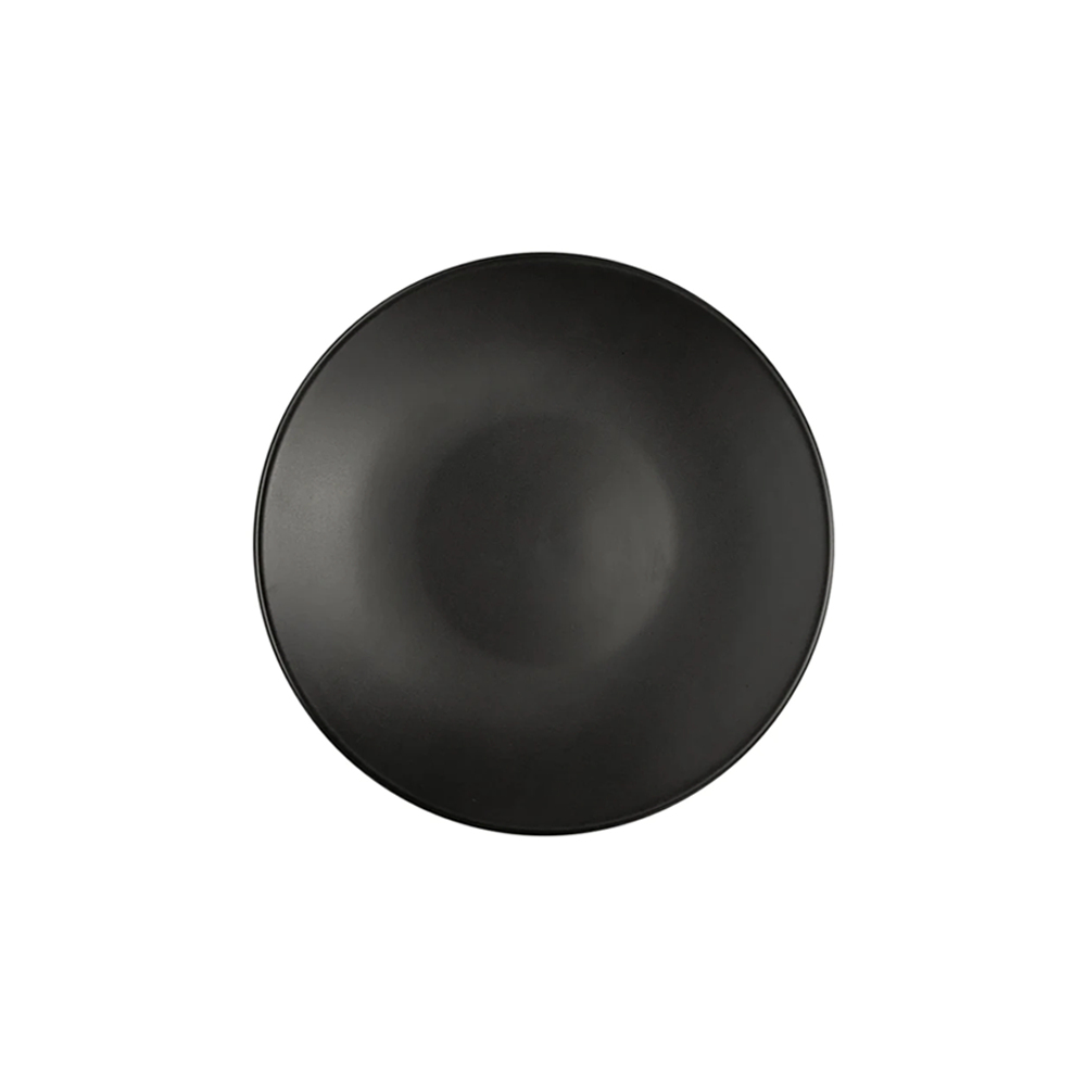 Chena Carving Plate Without Relief Matte Black 23cm - Anfora