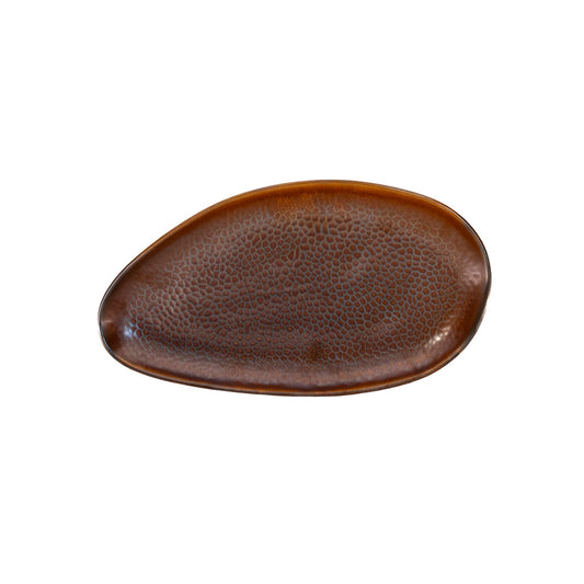 Rustic Copper Oval Plate 37x20.5cm - Ranieri