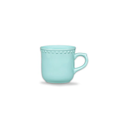 Taza de Cafe Emboss Mauve Baby Turquoise 290ml - Santa Anita