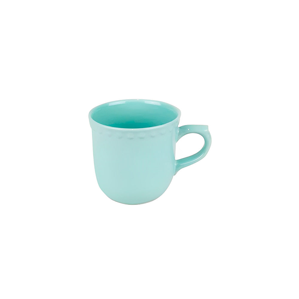 Coffee Mug Emboss Mauve Baby Turquoise 290ml - Santa Anita