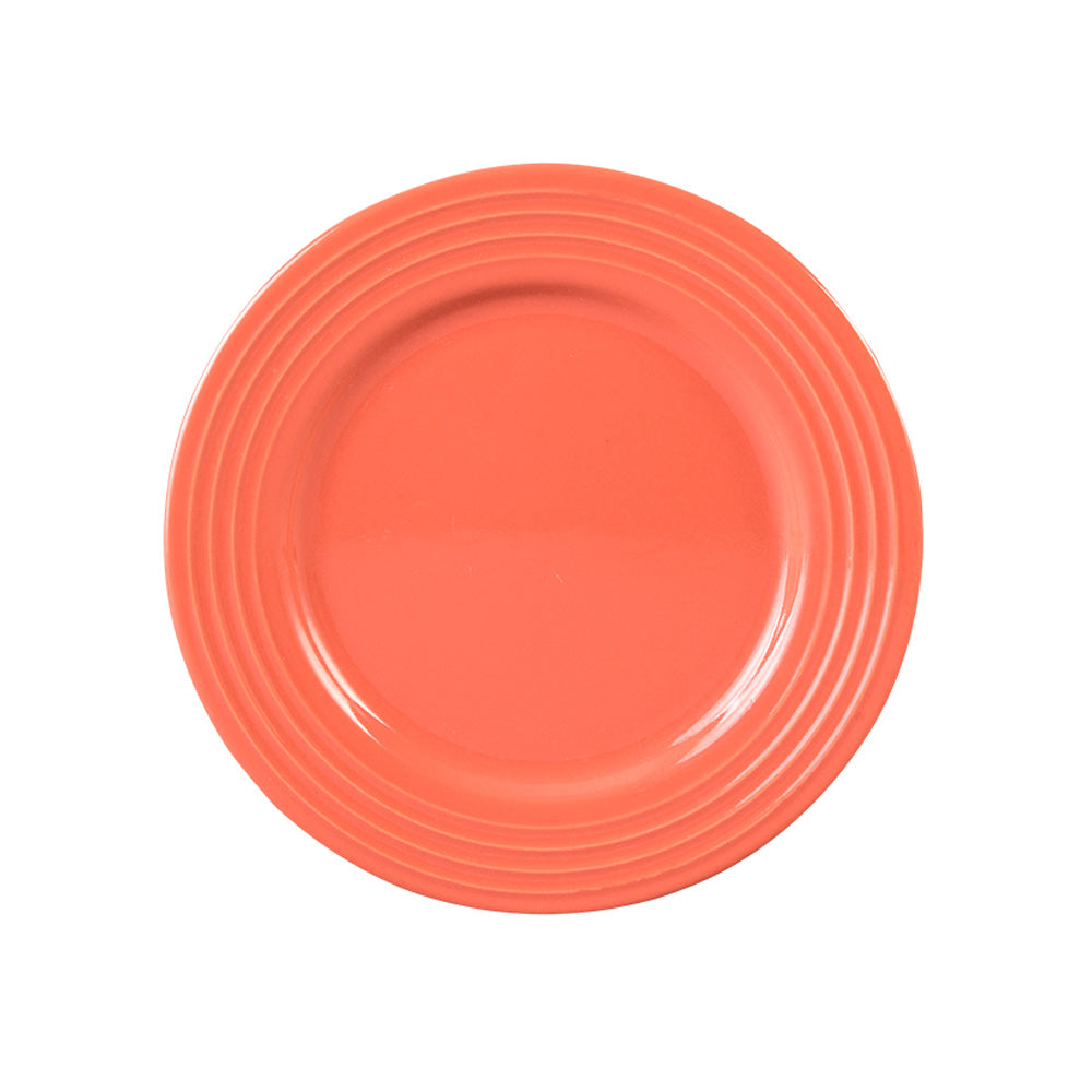 Plato Pastelero Circles Sarape 21cm Coral - Santa Anita