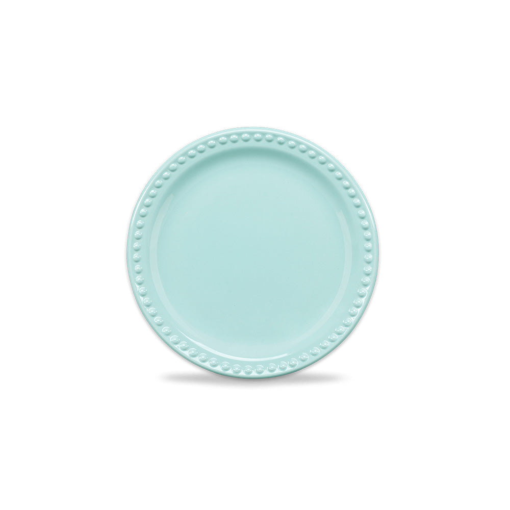 Emboss Mauve Pastry Plate 19cm Baby Turquoise - Santa Anita