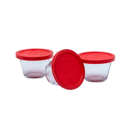 Small Flaner Cups with Lids - 3 Pieces - Pyr-o-rey