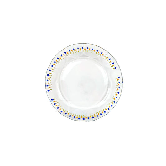 Arcos Plate with Blue Lilies 20.5cm - Crisa