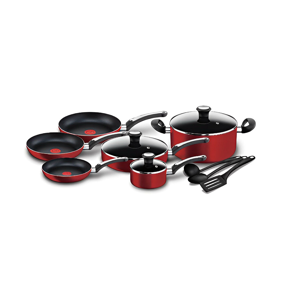 Platinum Red Cookware Set - 12 pieces - Tefal