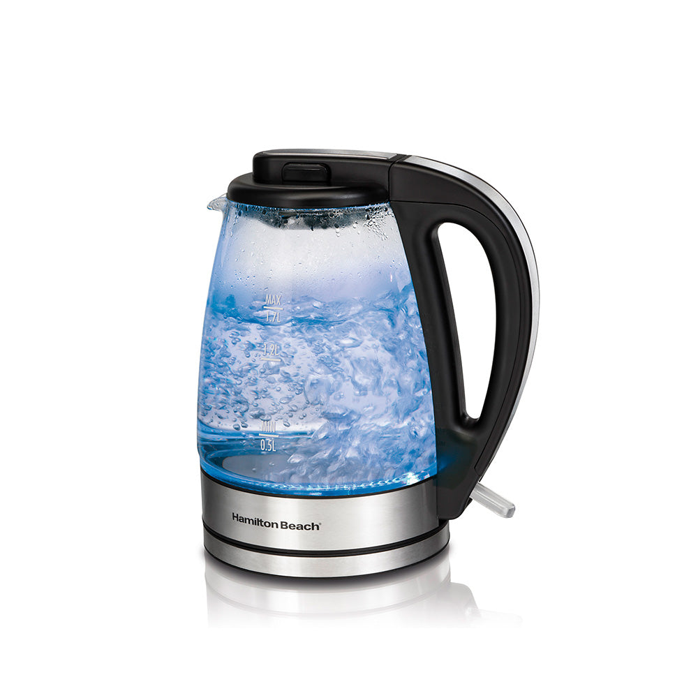 Glass Teapot with Blue Lighting 1.7L - 40865 - Hamilton Beach