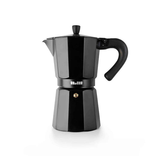 Italian Express Bahia Coffee Maker 600ml / 9 cups Black - Ibili