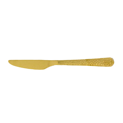 Cuchillo de Mesa Martillado 23.5cm Gold - Vizcaina