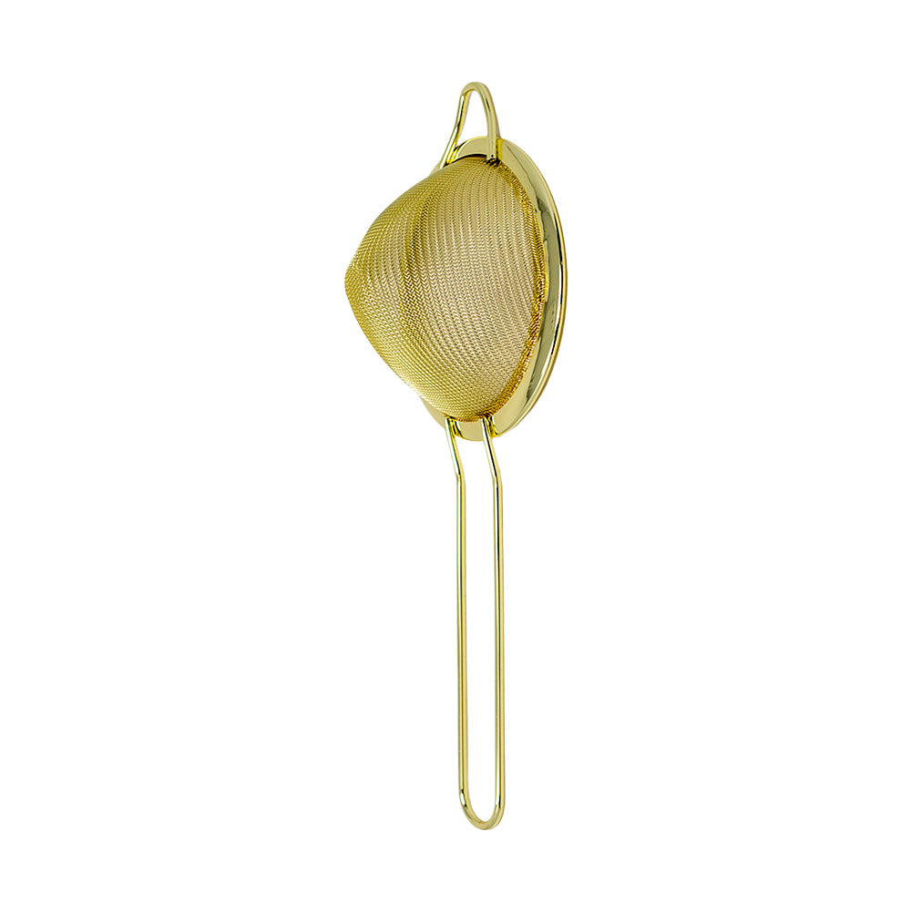 Conical Strainer With Twinbridge Gold Handle - Barware 