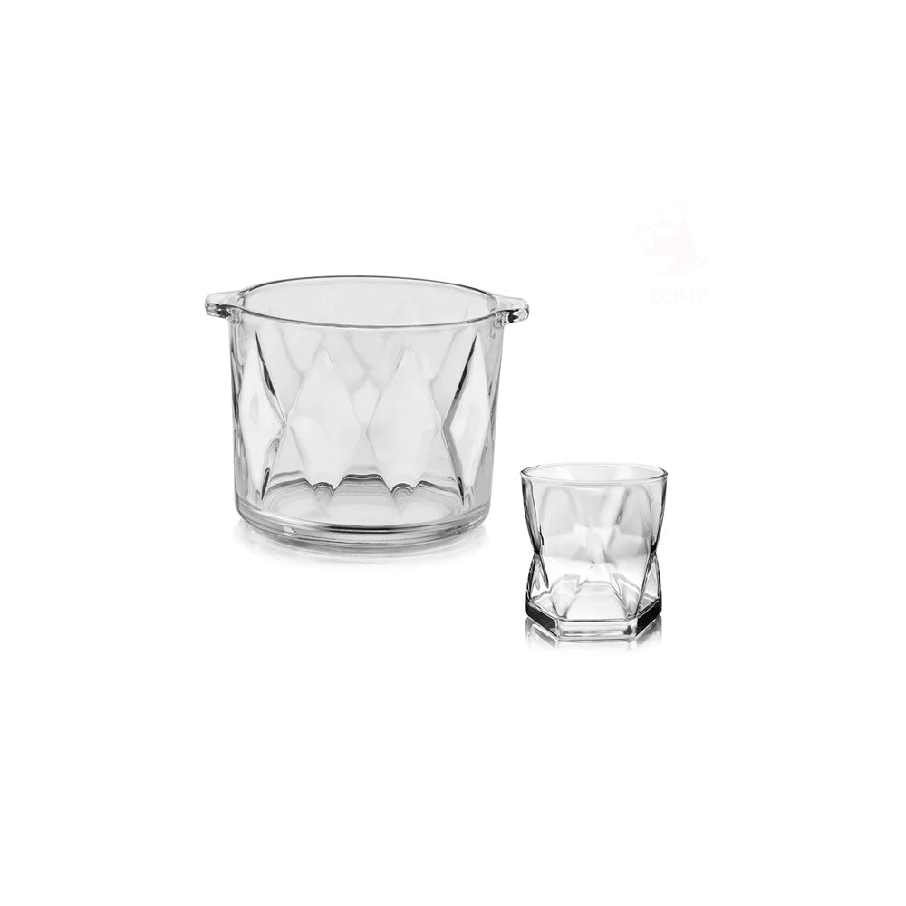 Rombus Glasses and Cooler Set - 5 pieces - Libbey