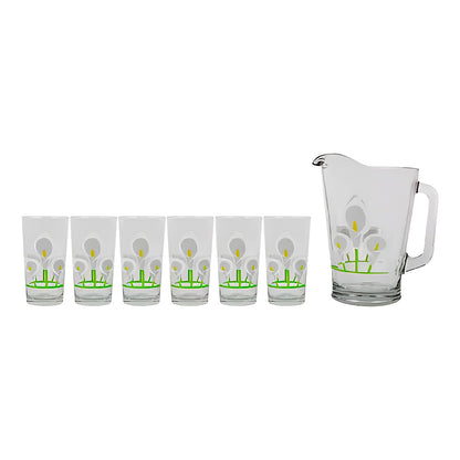 Alcatraz Glasses and Jug Set - 7 pieces - Crisa