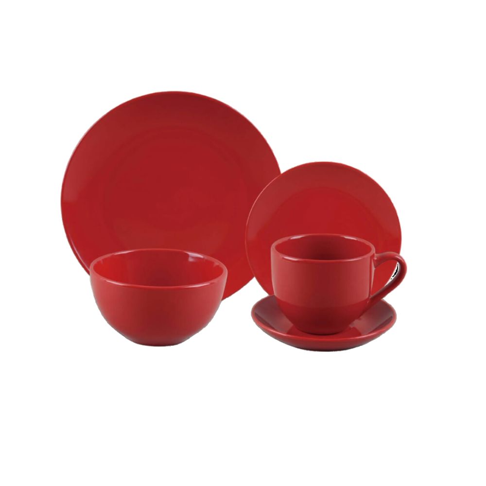 Vajilla Stoneware Rojo - 30 piezas - Aria