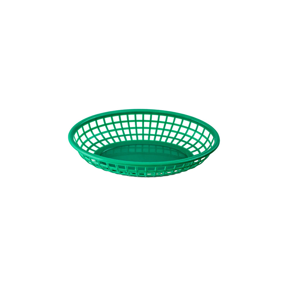 Fast Food Oval Basket 23x15cm Green - Travessa