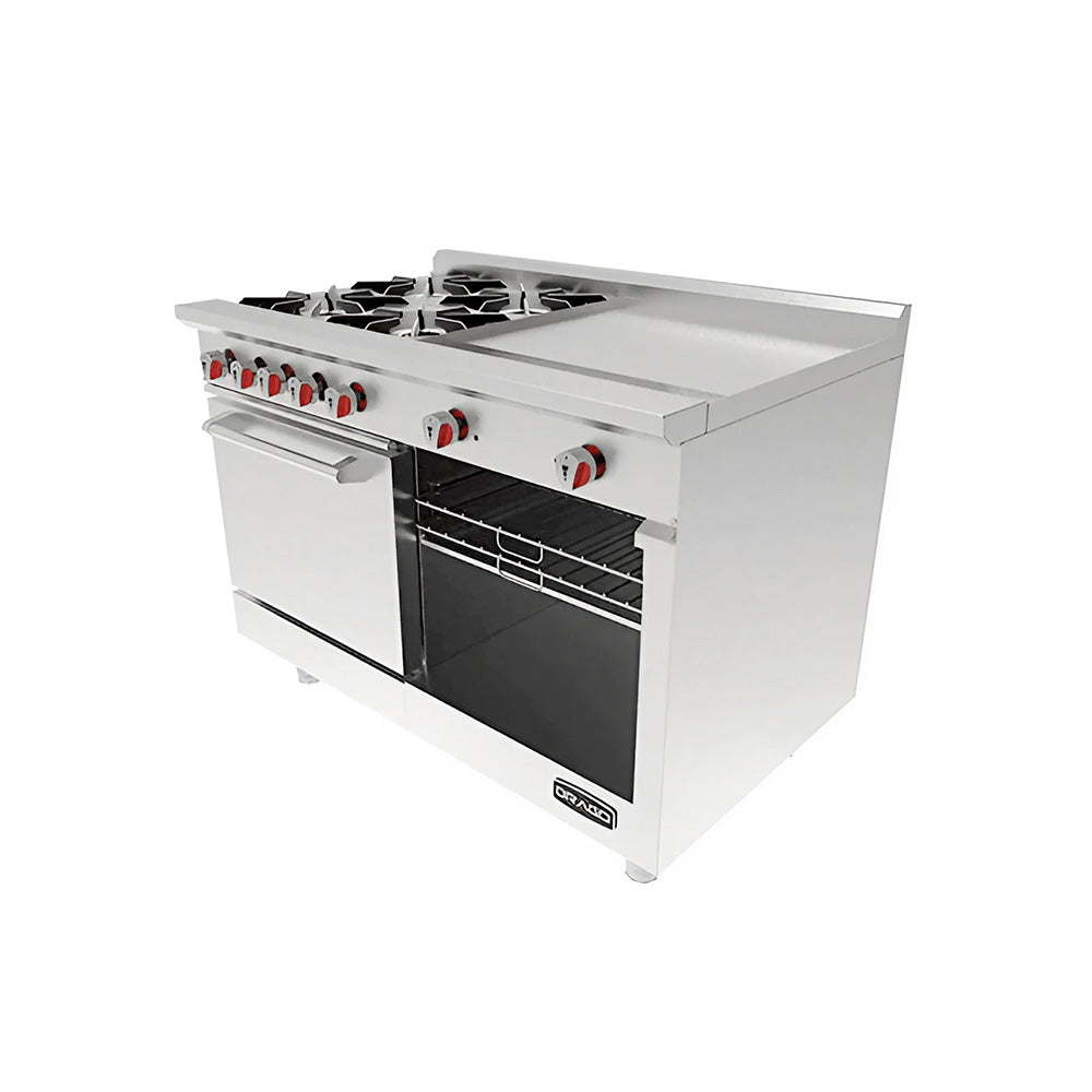 Stove 4 Burners Oven and Double Griddle - CG-41PD - Drago