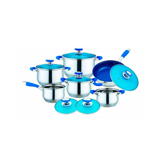 Bateria de Cocina Omania Azul - 12 piezas - Fraciel