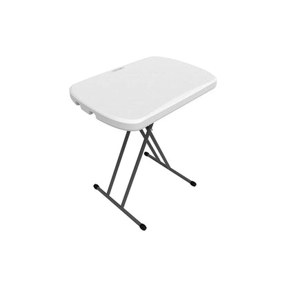 White Granite Adjustable Personal Folding Table 66x46cm - LIFETIME