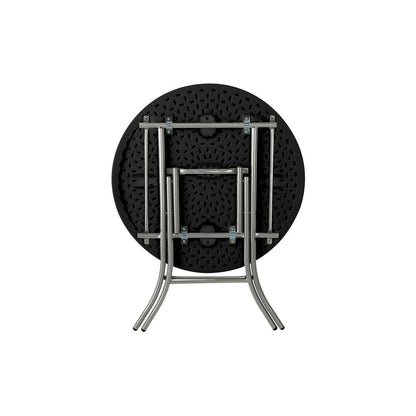 Mesa Plegable Bistro Redonda Negro 84cm - LIFETIME