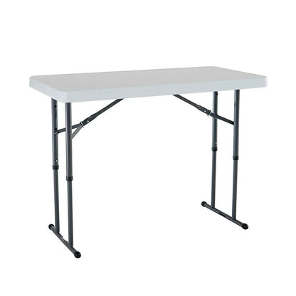 Almond Adjustable Rectangular Plank Folding Table 1.22m - LIFETIME