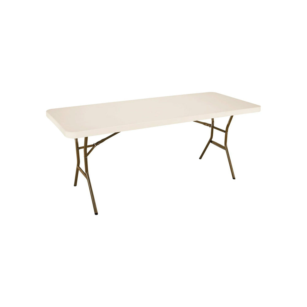Almond Commercial Rectangular Plank Folding Table 1.8m - LIFETIME
