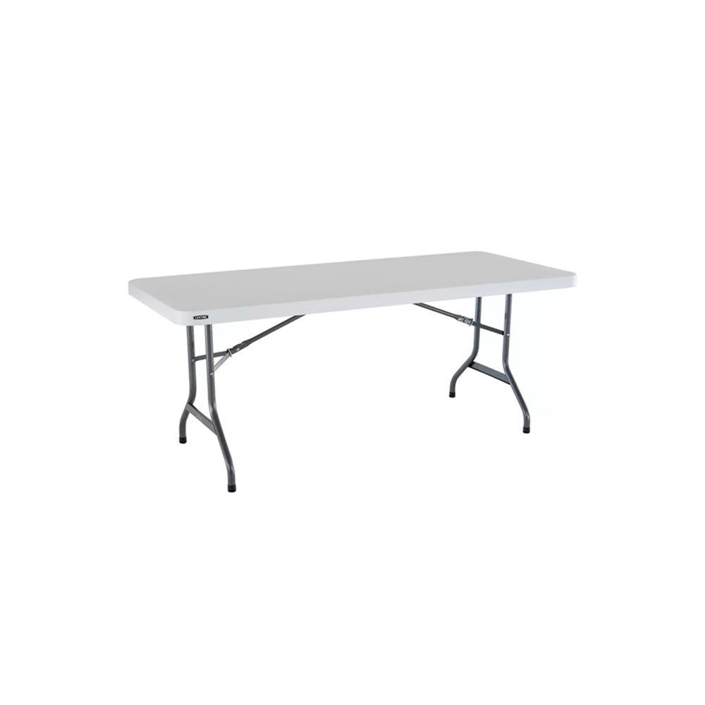 White Commercial Rectangular Plank Folding Table 1.8m - LIFETIME