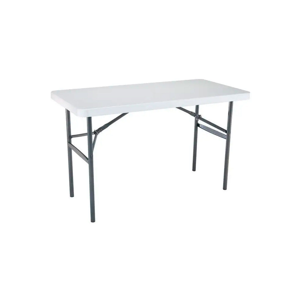 White Rectangular Plank Folding Table 1.22m - LIFETIME